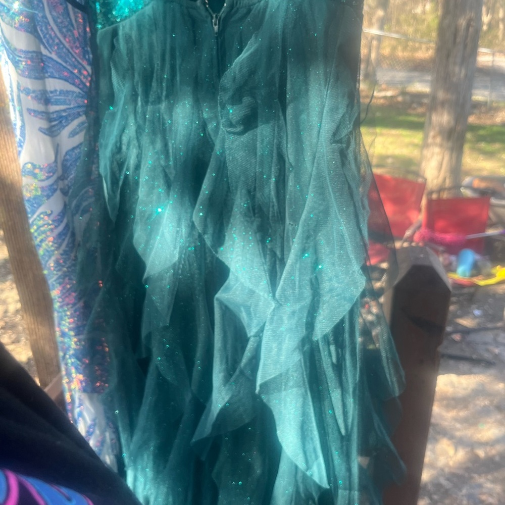 Elegant Teal Evening Gown